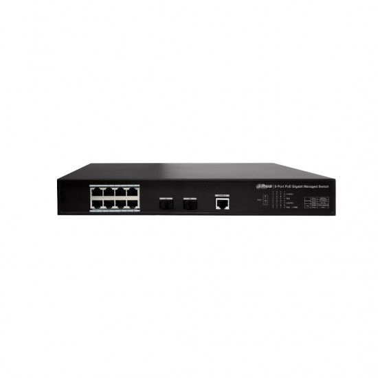 8 Kanal PoE Gigabit Yönetilebilir Switch ( 8GE PoE +2GE SFP )